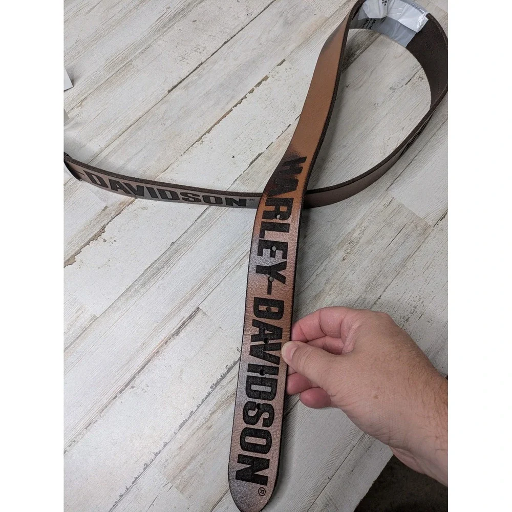 Harley Davidson Down-Shift Interchangeable Buckle Brown Leather Size 42 New